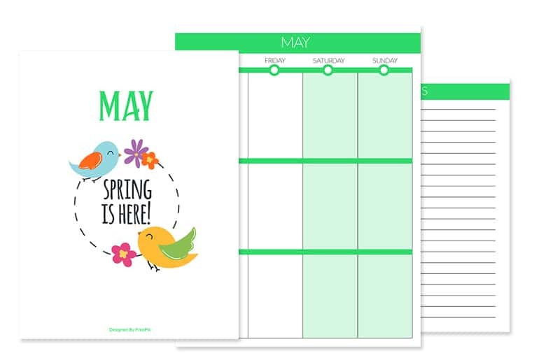 May Themed Planner - Multiple Sizes