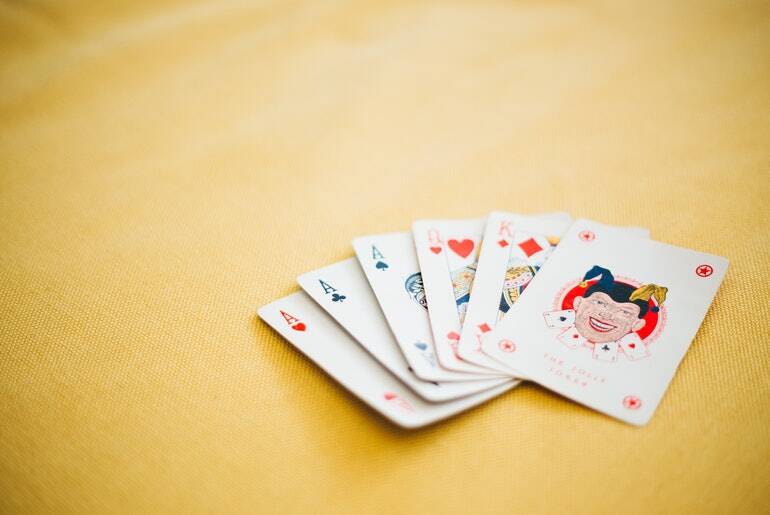 Close up photo of playing cards