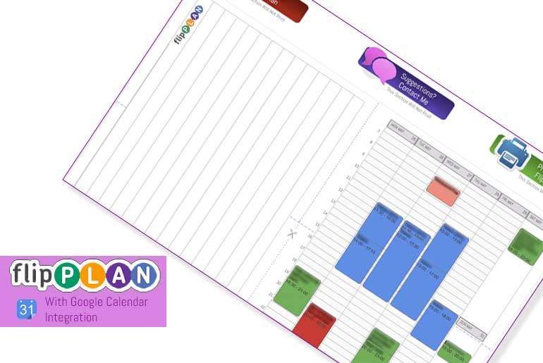 Featured - Flip Plan printable paper planner with Google Calendar IIntegration