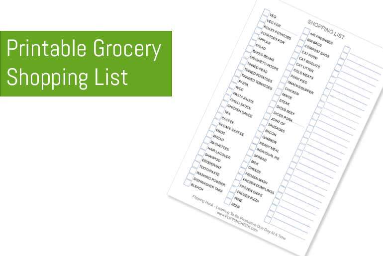 Weekly Grocery List [2015]