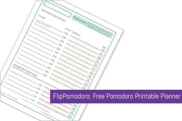 Free Pomodoro Paper Planner