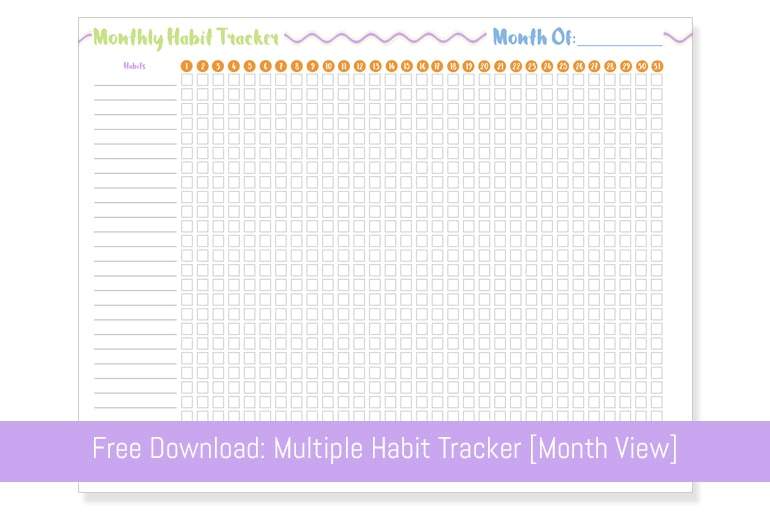 Multiple Habit Tracker [Month View]