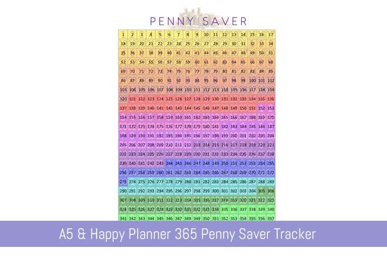 A5 & Happy Planner 365 Penny Saver Tracker