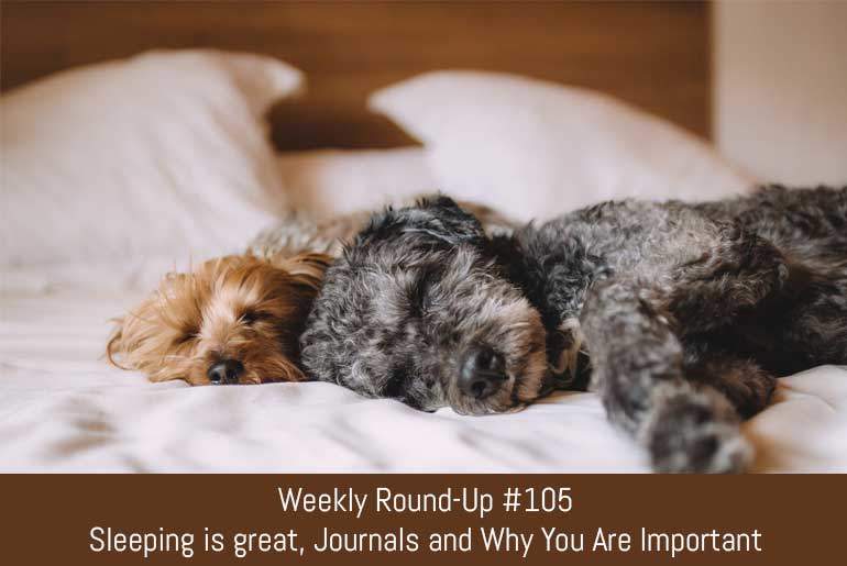 Weekly Round-Up #105: Sleeping is great, Journals and Why You Are Important