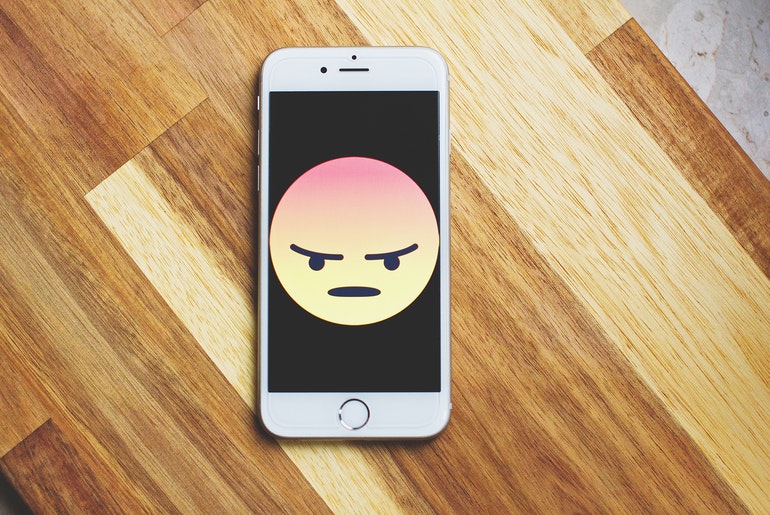Angry emoji on iPhone