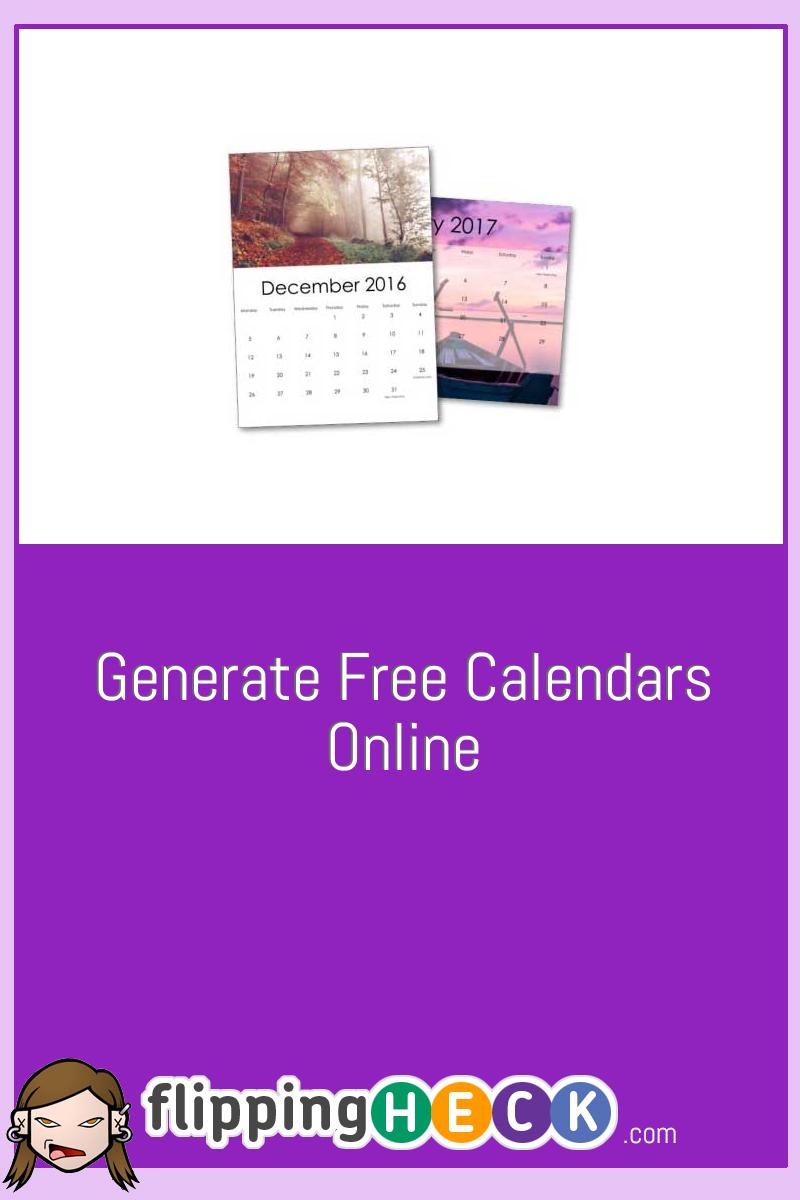 Generate Free Calendars Online