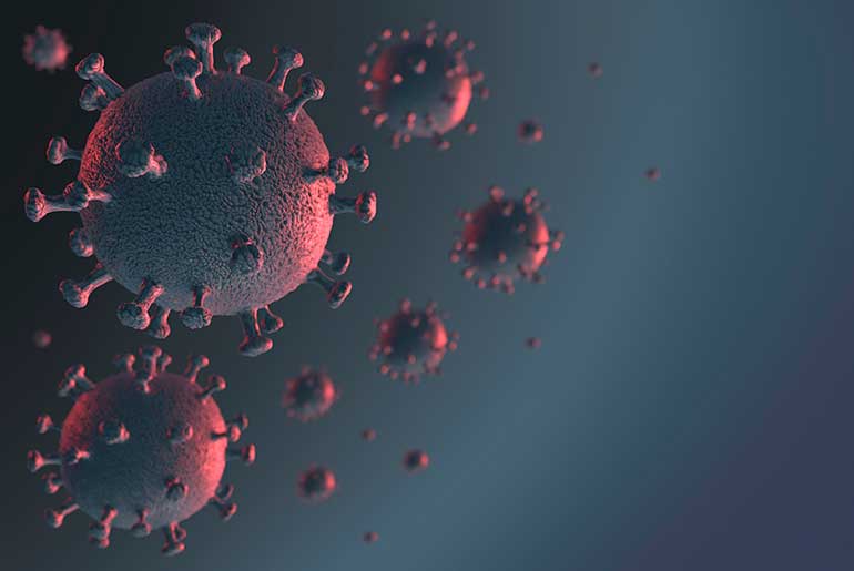 Coronavirus Infection Close Up
