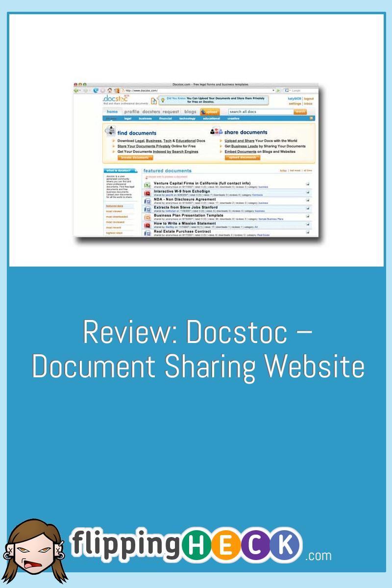 Review: Docstoc – Document sharing website