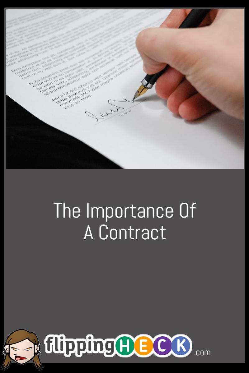 The Importance Of A Contract