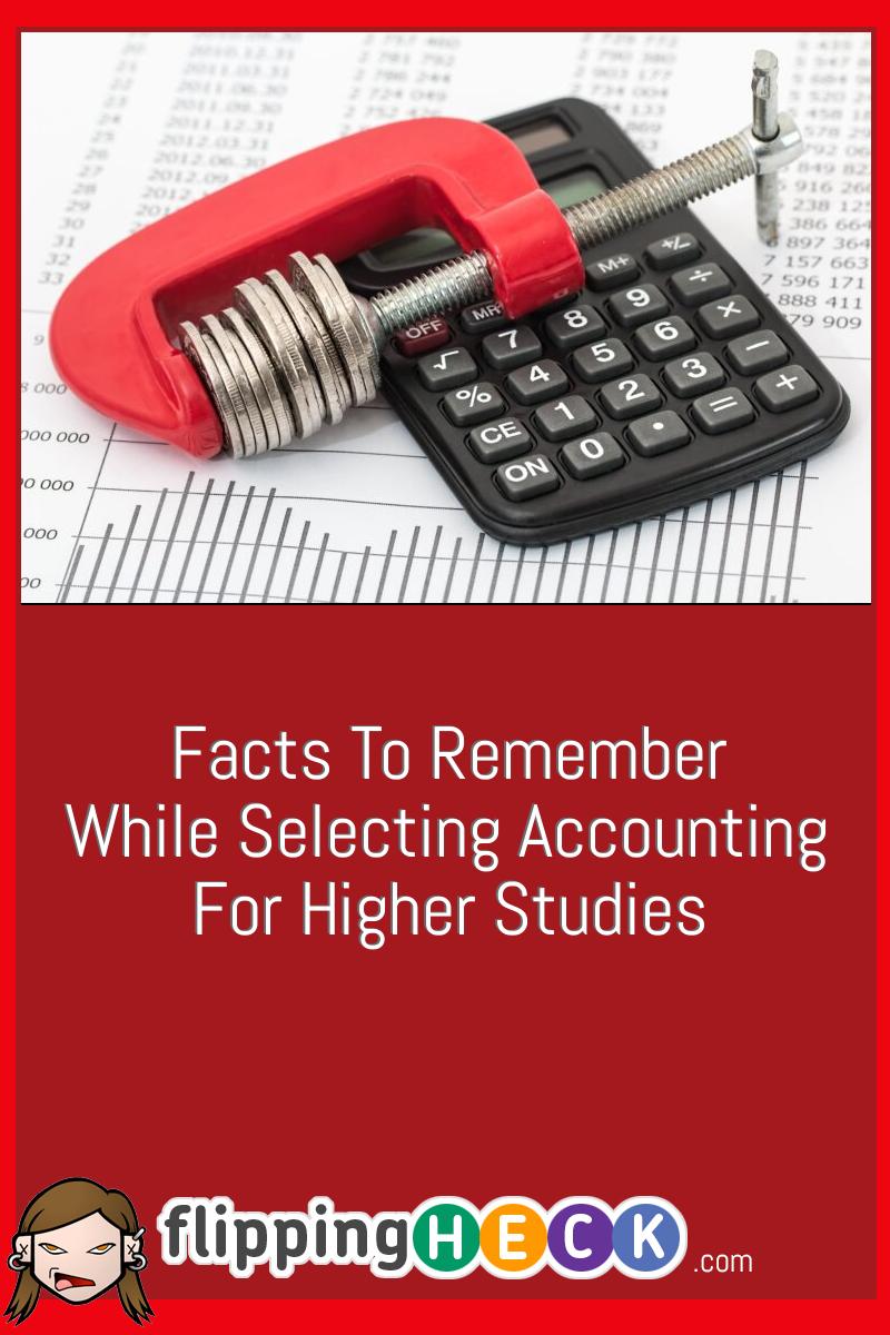 Facts To Remember While Selecting Accounting For Higher Studies