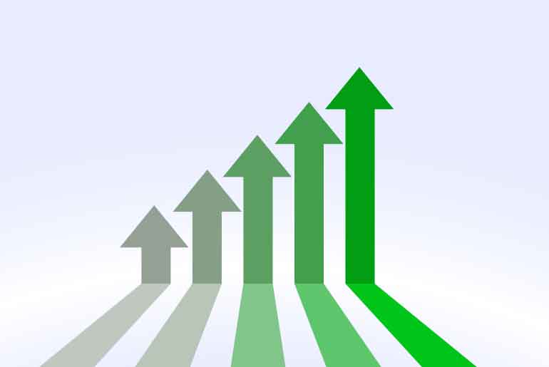 Illustration of Business Growth Chart