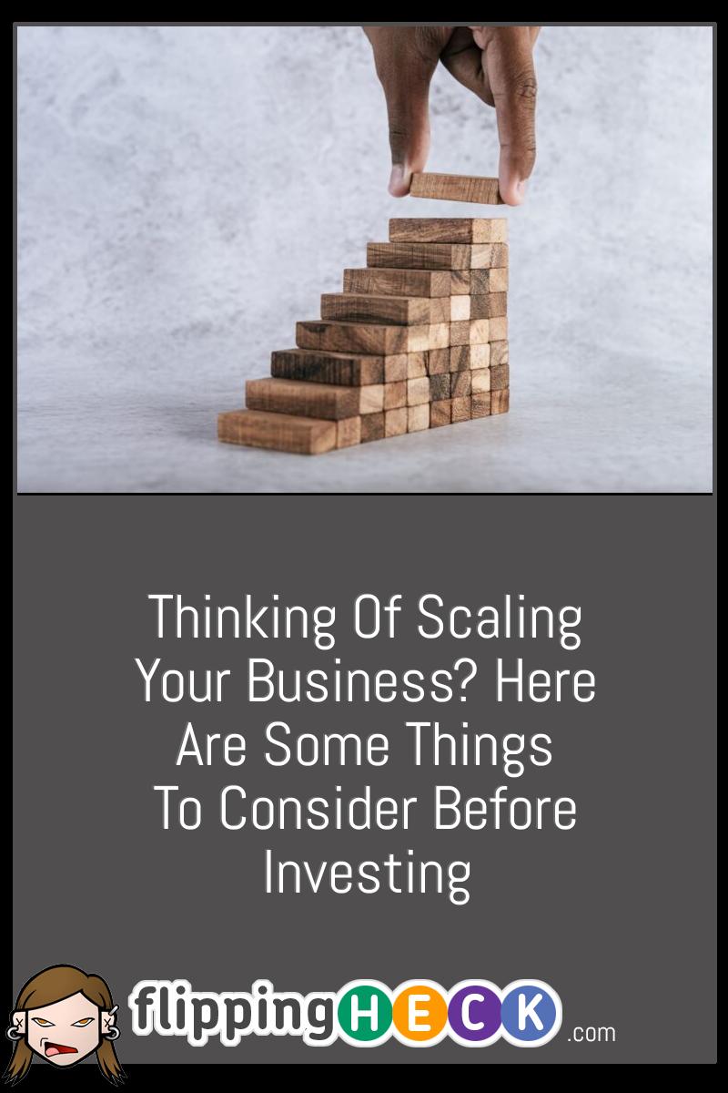 Thinking Of Scaling Your Business? Here Are Some Things To Consider Before Investing