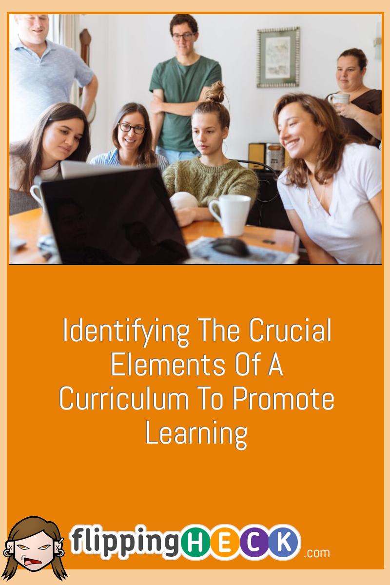 Identifying The Crucial Elements Of A Curriculum To Promote Learning