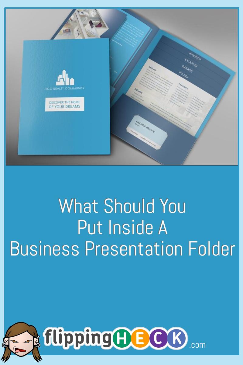 What Should You Put Inside A Business Presentation Folder