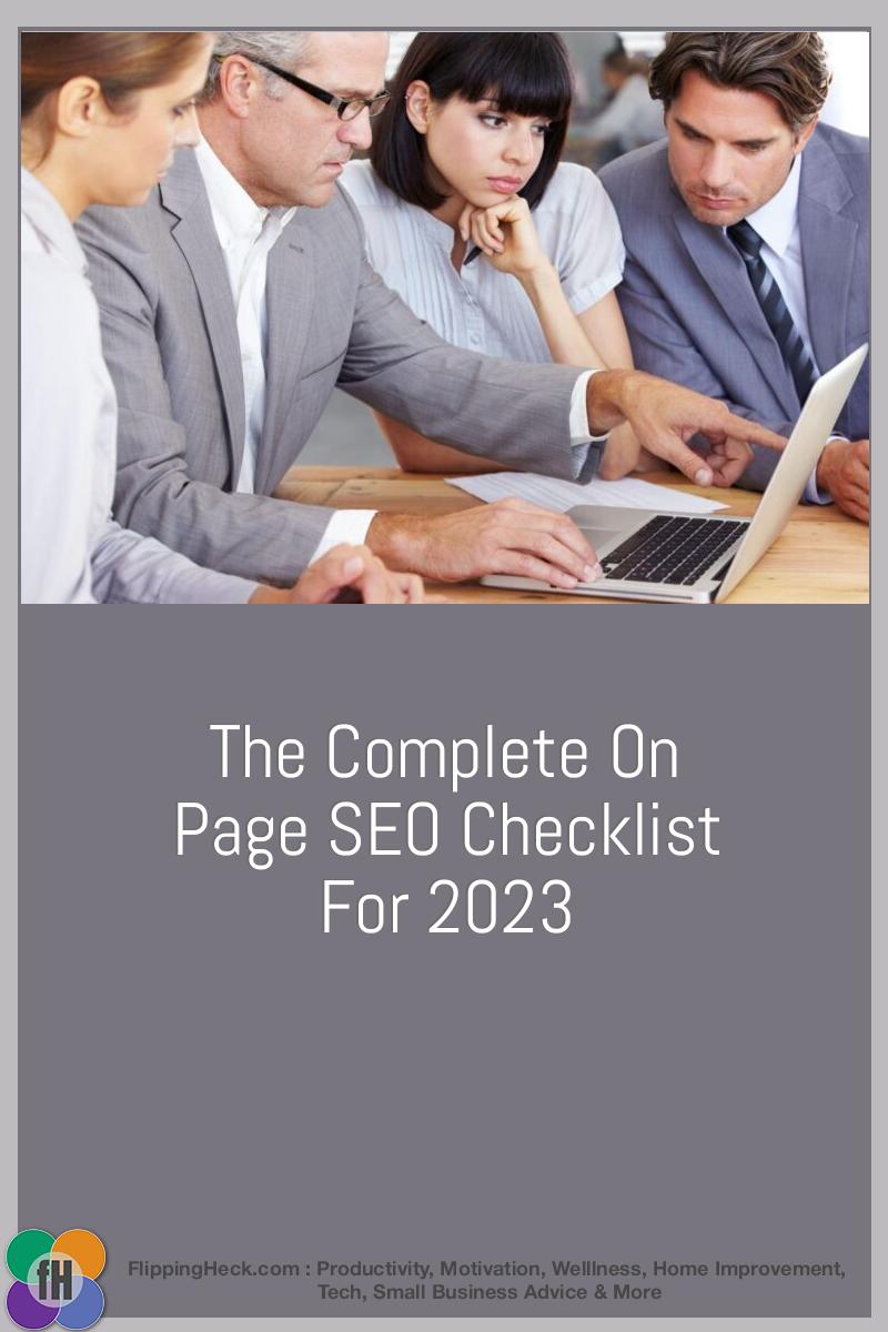 The Complete On Page SEO Checklist For 2023